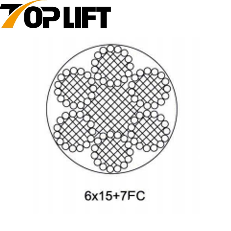 Cabo de aço galvanizado / não galvanizado 6X15+7FC