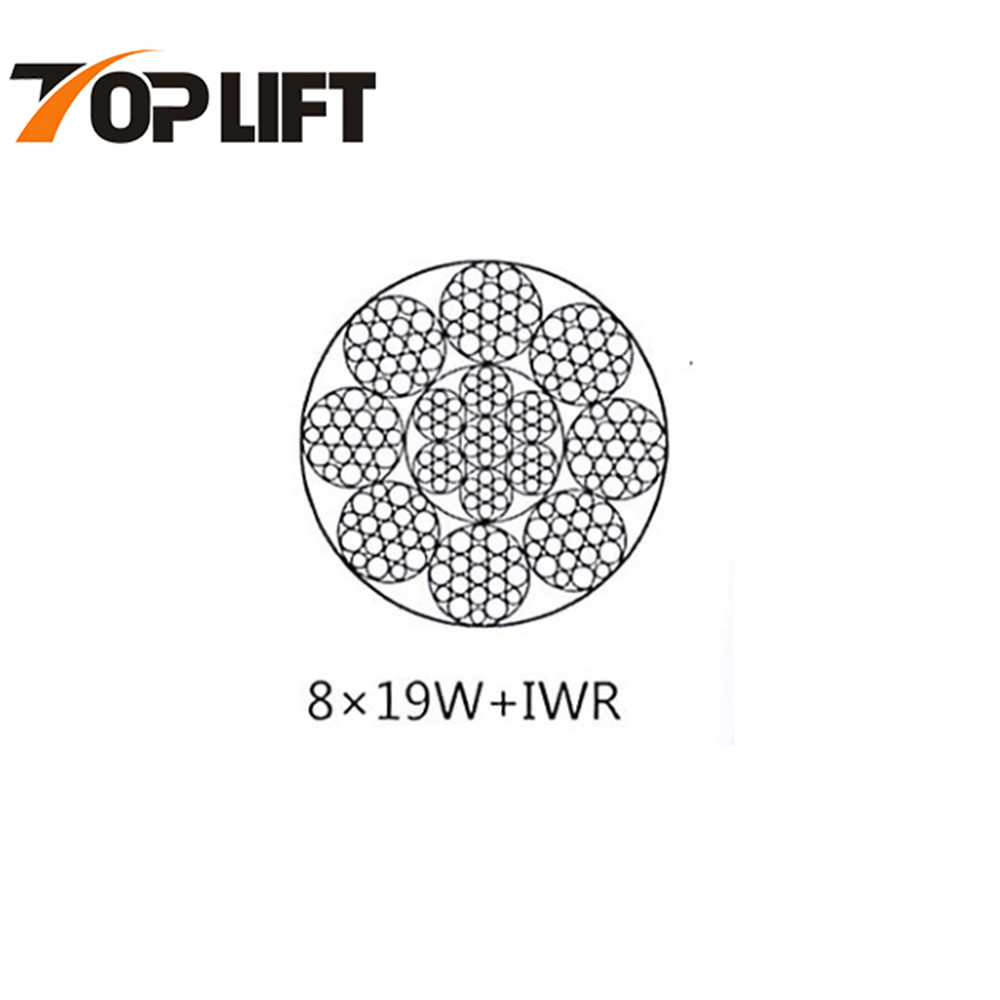 Cabo de aço com contato de linha (galvanizado e não galvanizado) 8X19S+FC 8X19S+IWRC 8X19W+FC 8X19+IWRC