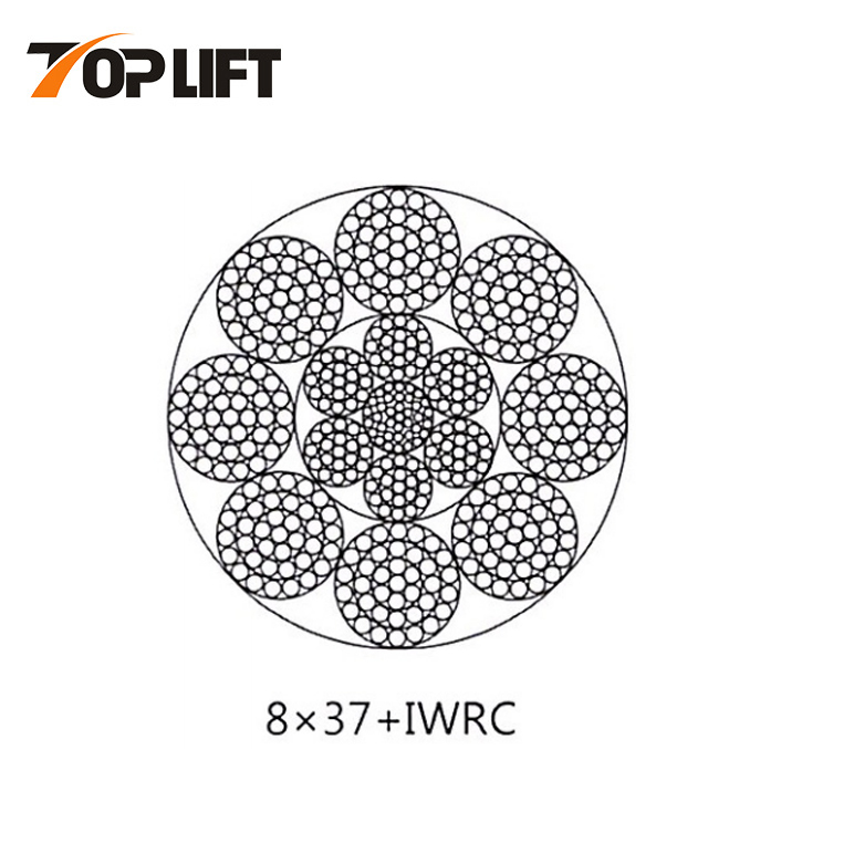 Cabos de aço (não galvanizados e galvanizados) 8X37+FC 8X37+IWRC